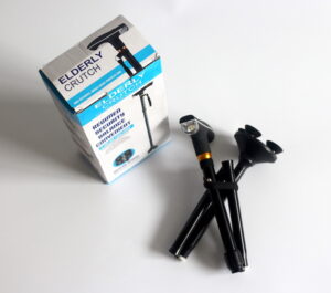 Foldable walking stick with LED light