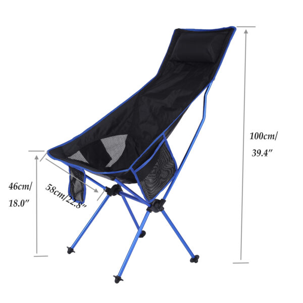 durable folding high back chair