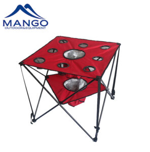 Folding Camping Table with Cooler Bag 