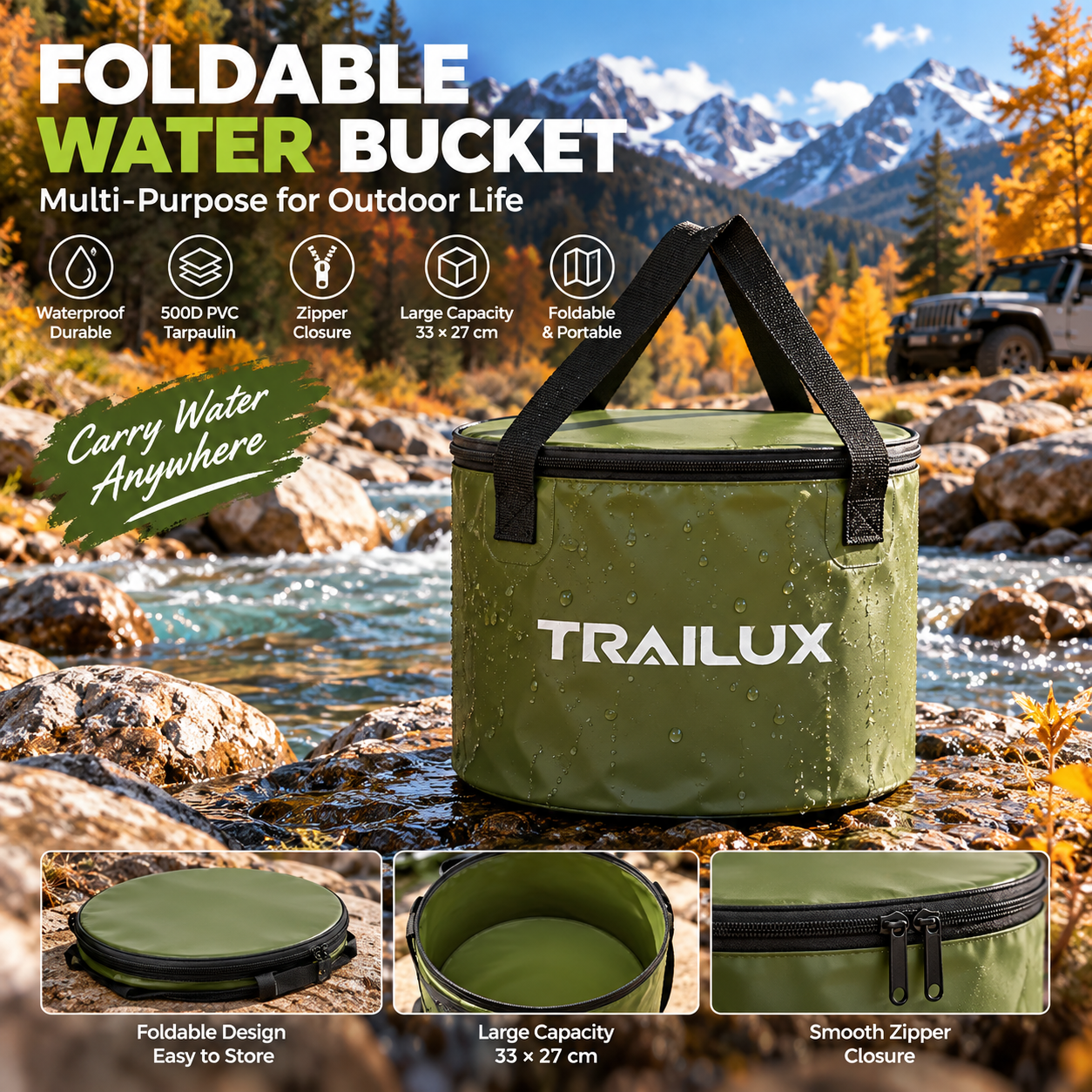 fishing water bucket